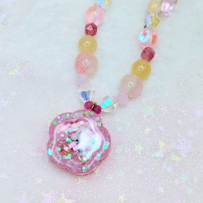 Collier Sakura Rose/Jaune Ma boutique