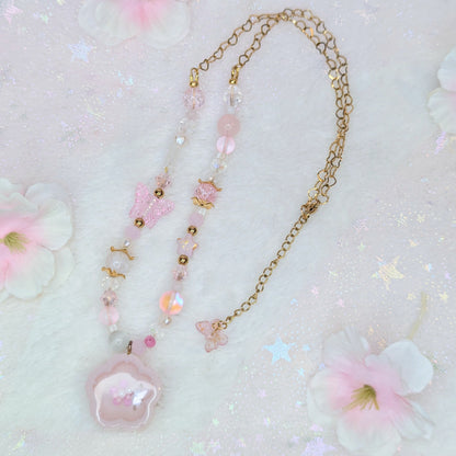 Collier Sakura Rose Clair Ma boutique