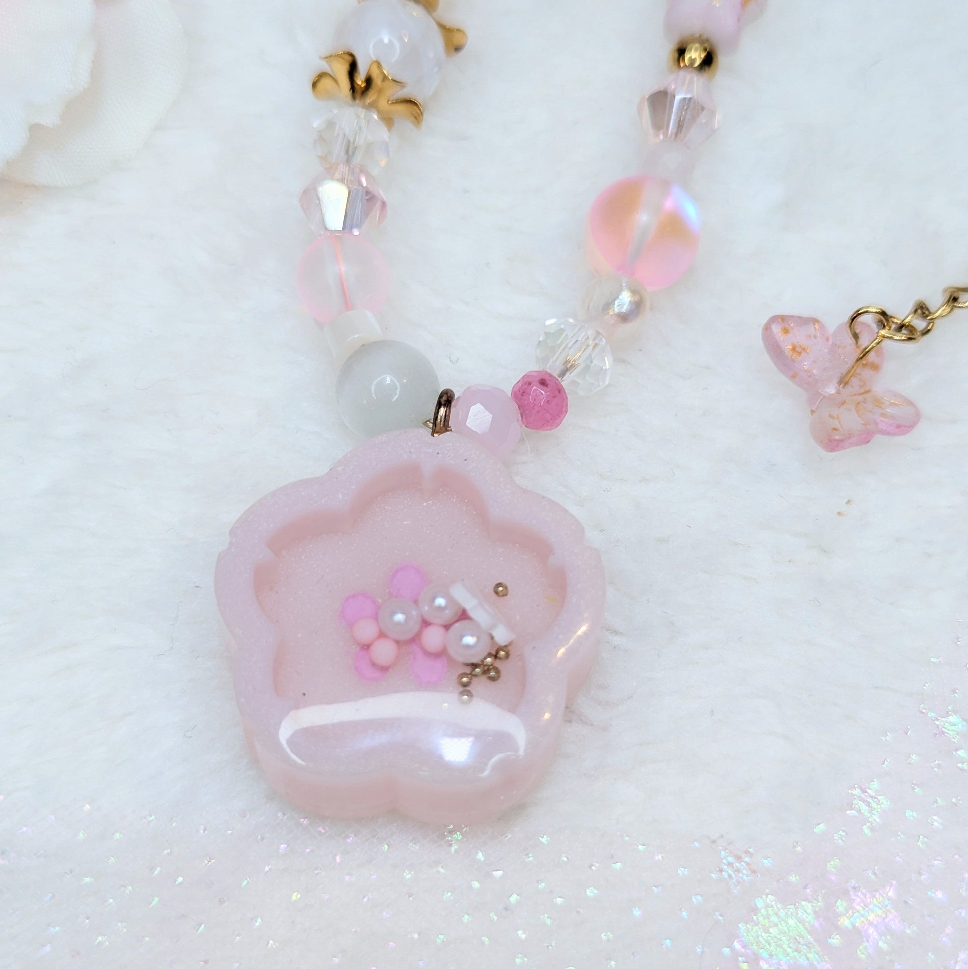Collier Sakura Rose Clair Ma boutique