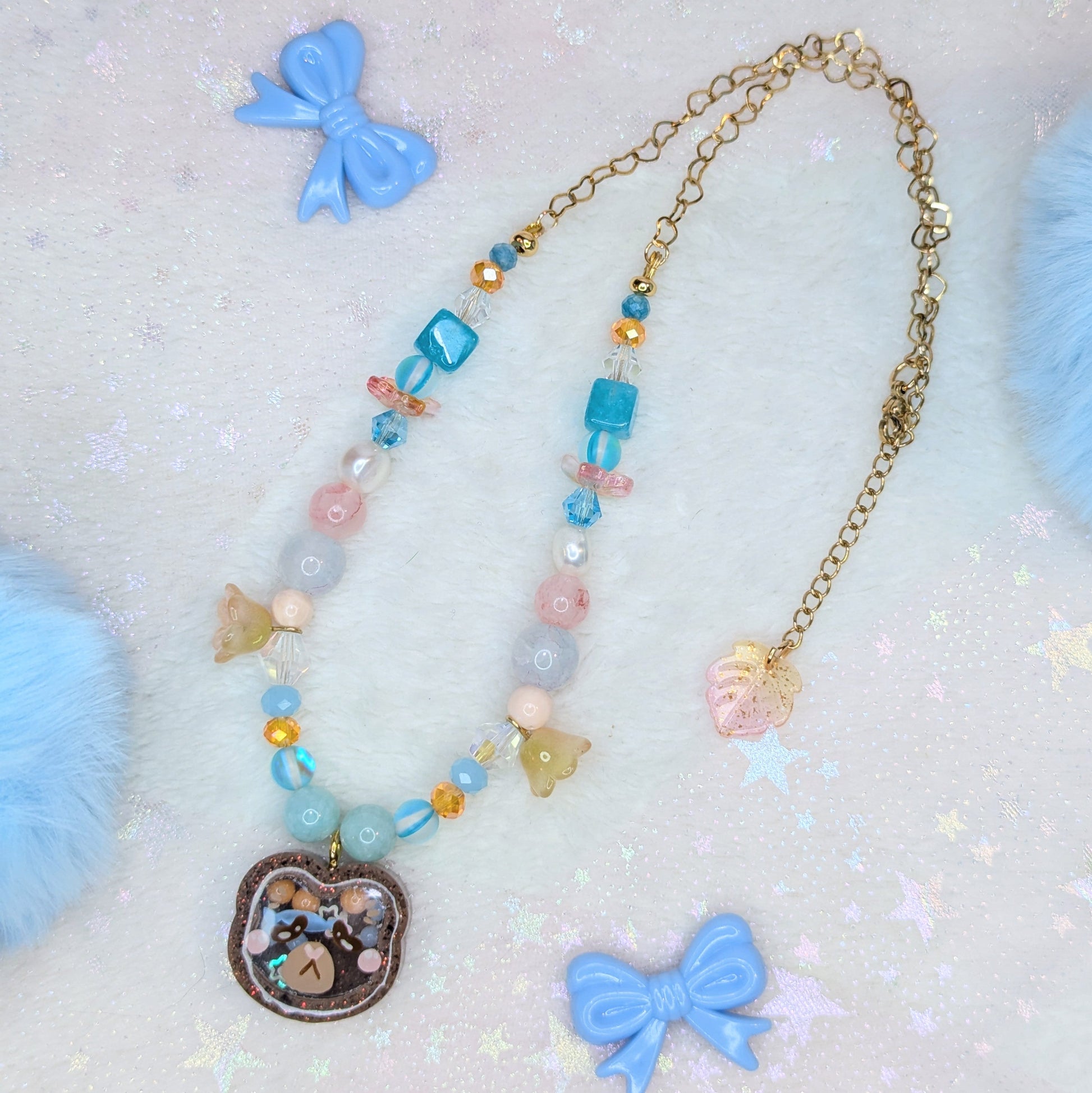 Collier Ourson Bleu Ma boutique