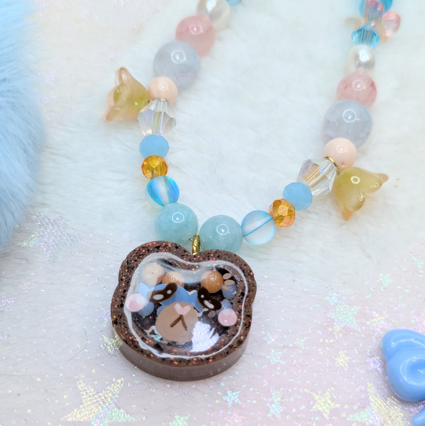 Collier Ourson Bleu Ma boutique