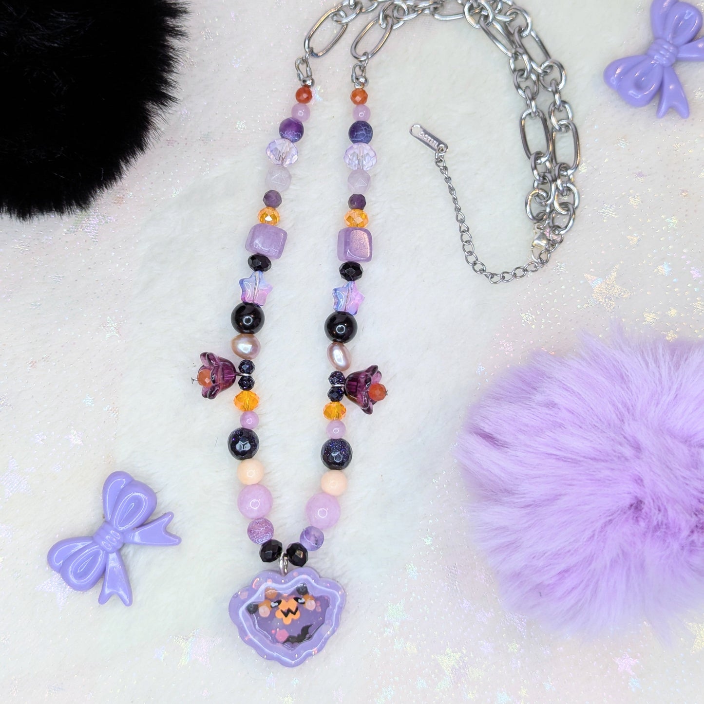 Collier Chauve-souris Lilas Ma boutique