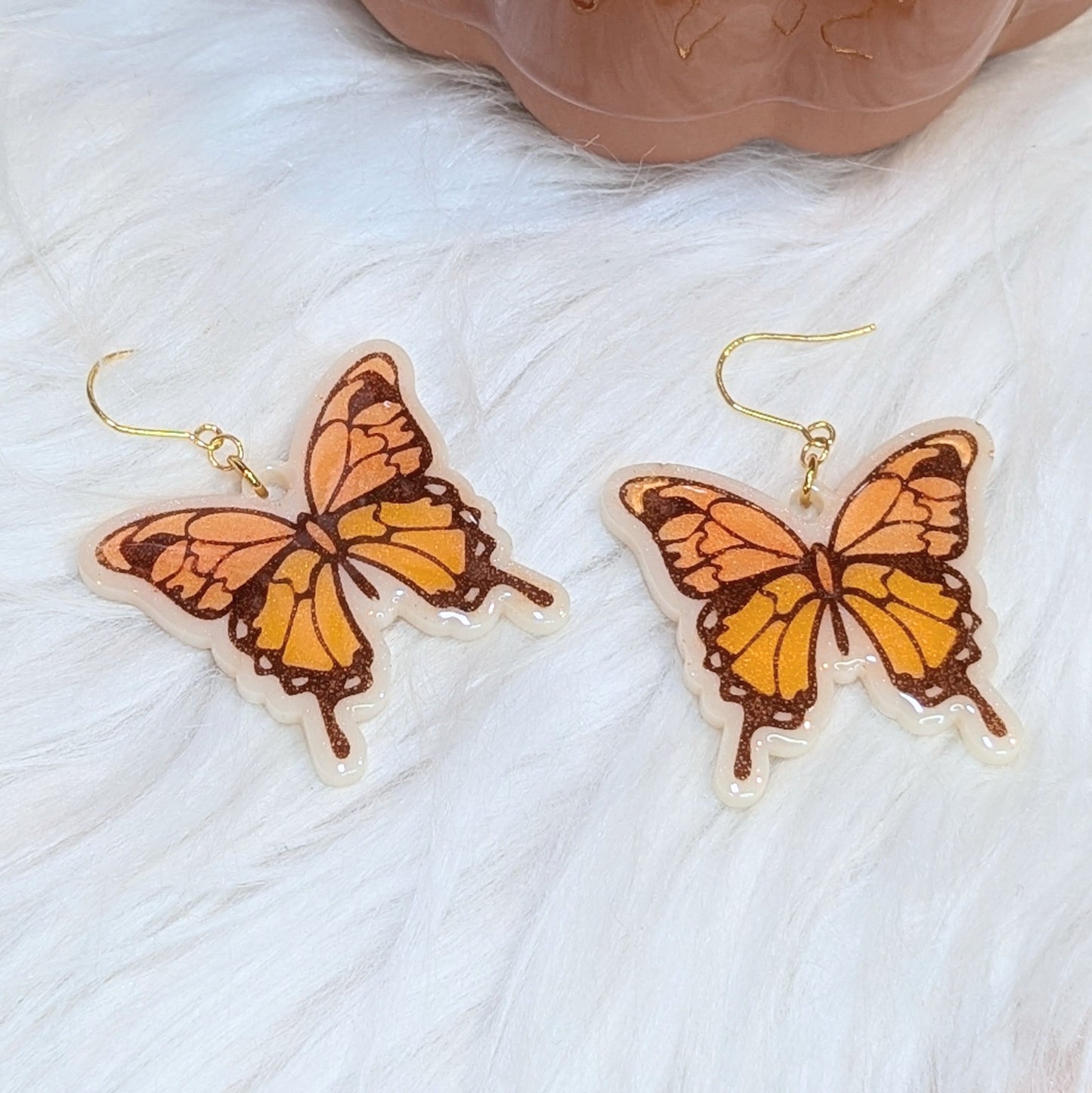 Boucles Papillons Orange Ma boutique