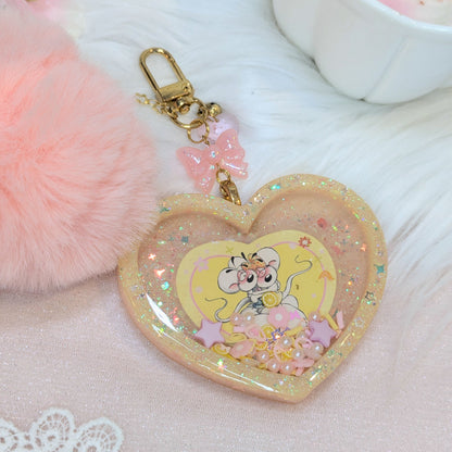Porte-clés Coeur Souris Lilie Doigts de Fée