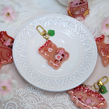 Porte-clés Cookies Fraise / Ourson Lilie Doigts de Fée