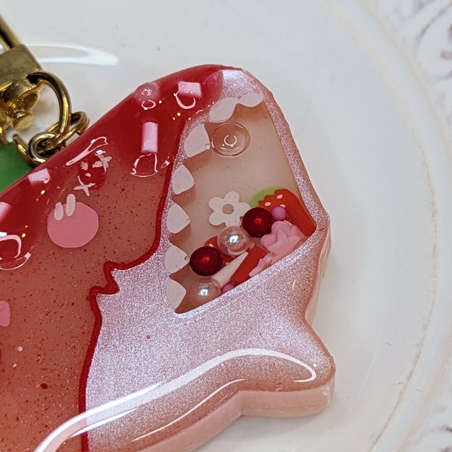 Porte-clés Cookies Fraise / Requin Lilie Doigts de Fée