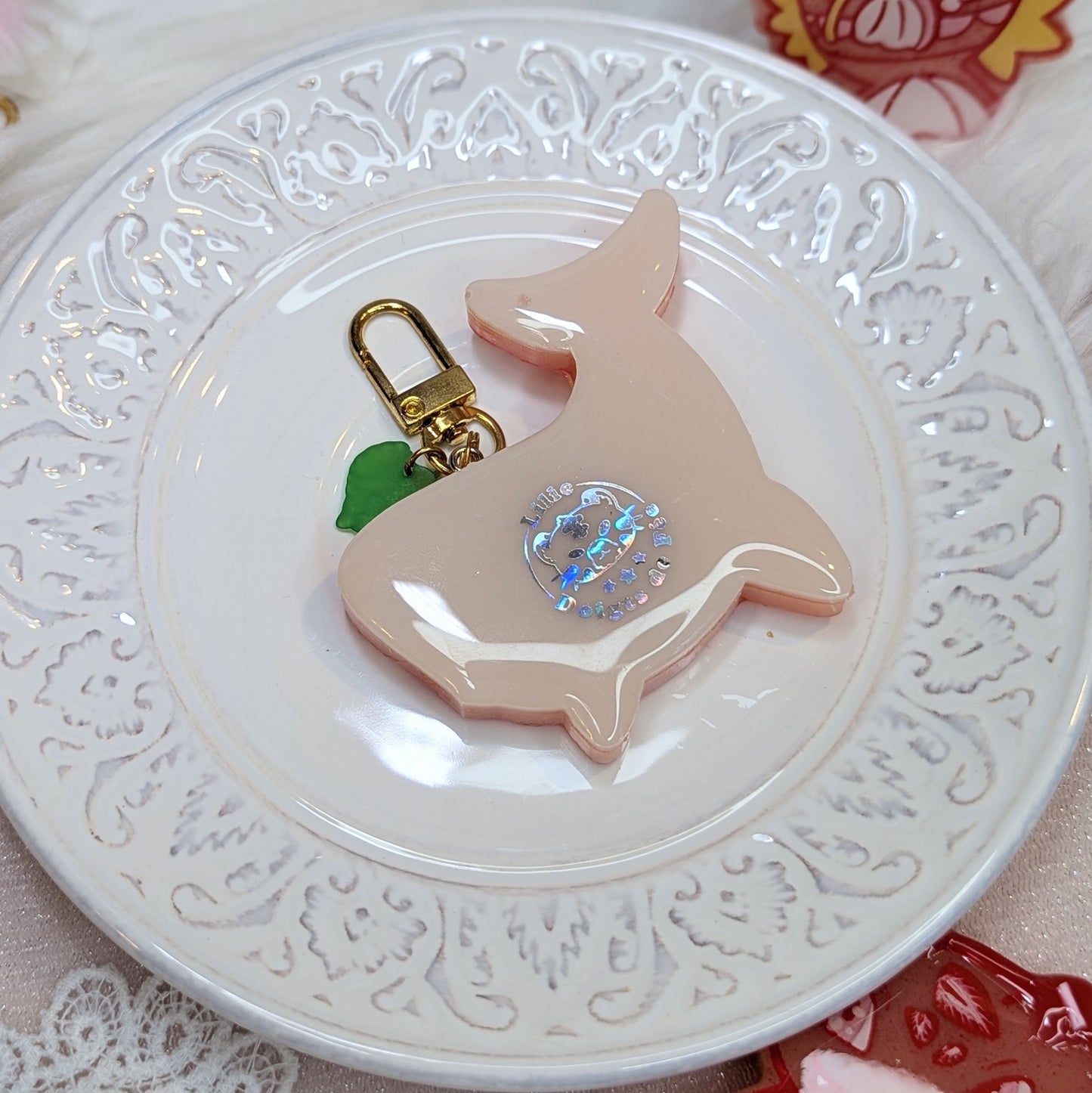 Porte-clés Cookies Fraise / Requin Lilie Doigts de Fée