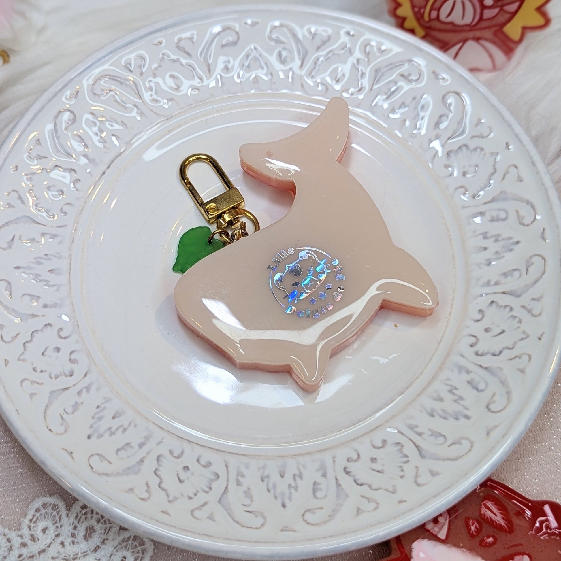 Porte-clés Cookies Fraise / Requin Lilie Doigts de Fée