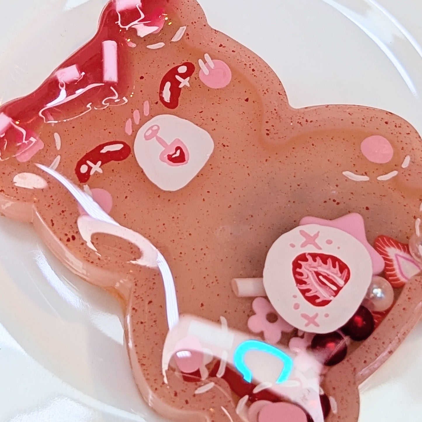 Porte-clés Cookies Fraise / Ourson Lilie Doigts de Fée
