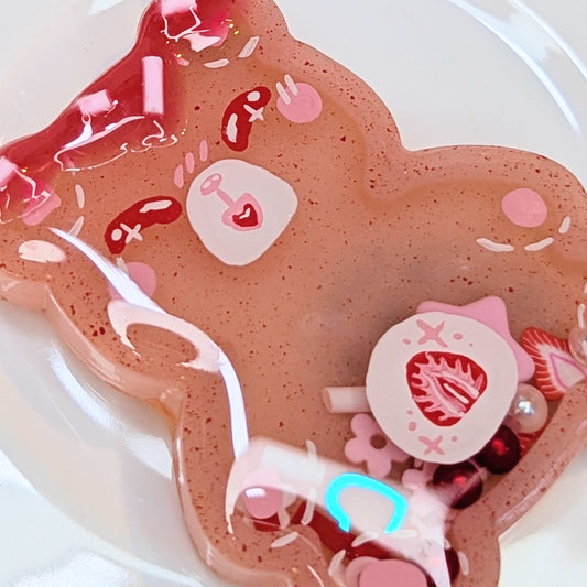Porte-clés Cookies Fraise / Ourson Lilie Doigts de Fée