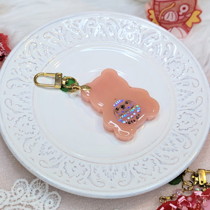 Porte-clés Cookies Fraise / Ourson Lilie Doigts de Fée