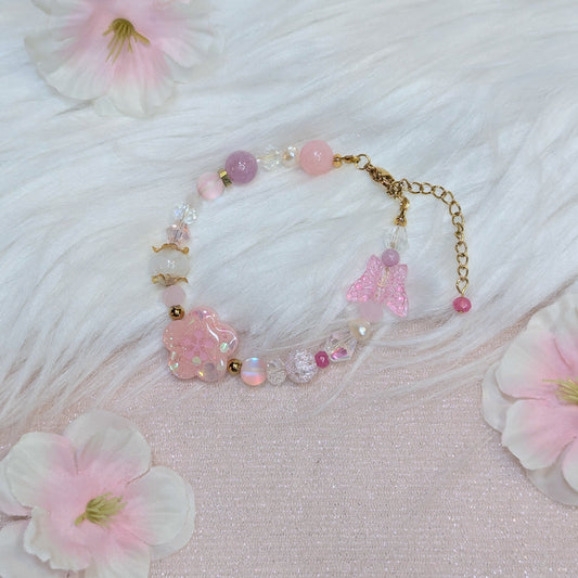 Bracelet Sakura Rose Claire Lilie Doigts de Fée
