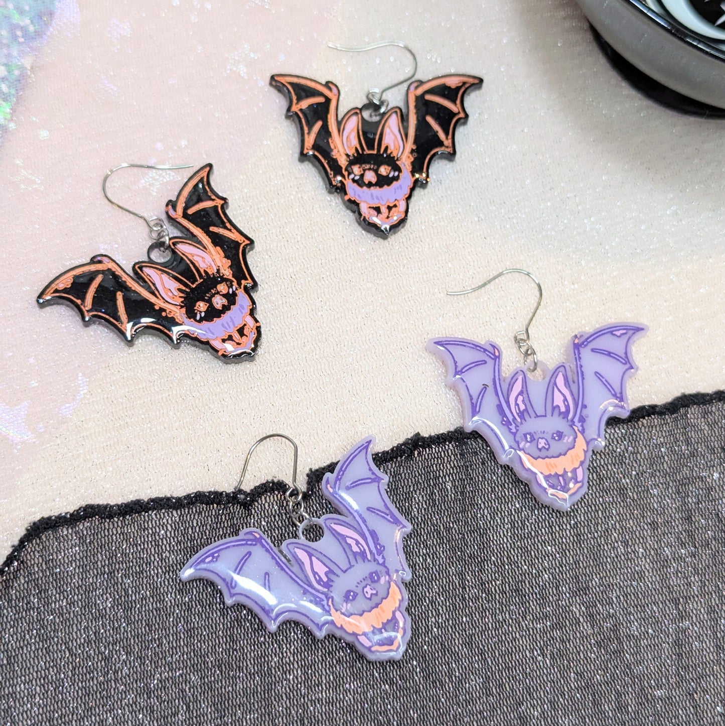 Boucles Chauve-souris Lilie Doigts de Fée