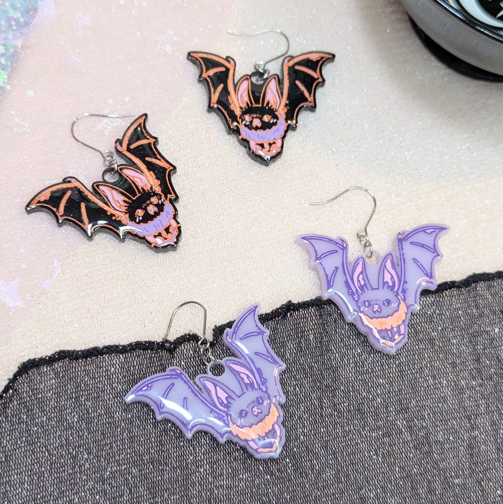 Boucles Chauve-souris Lilie Doigts de Fée