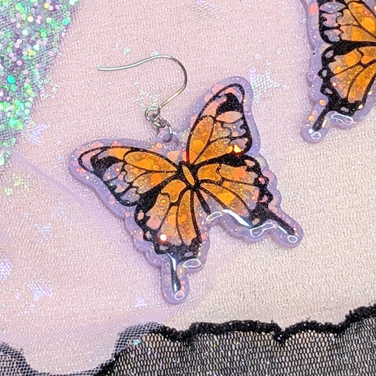 Boucles Papillons Lilas Lilie Doigts de Fée