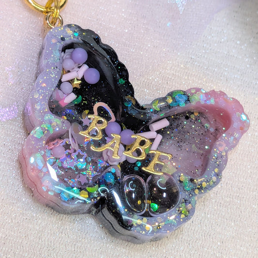 Porte-clés PastelGoth / Papillon Lilie Doigts de Fée