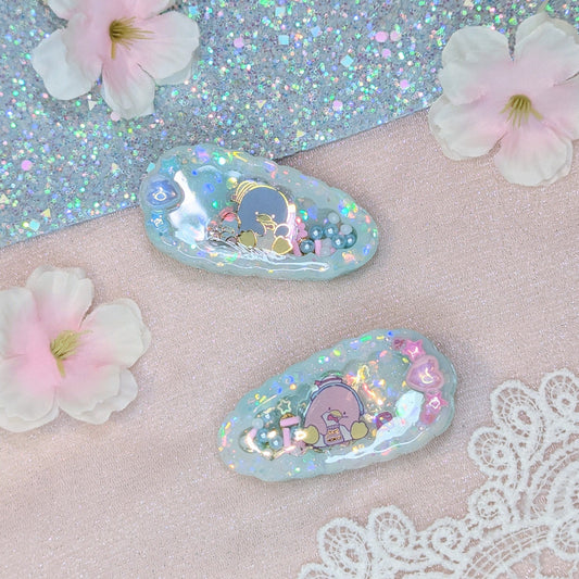 Barrettes Pingouin Lilie Doigts de Fée