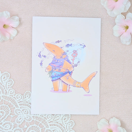 Print Requin Druide Lilie Doigts de Fée