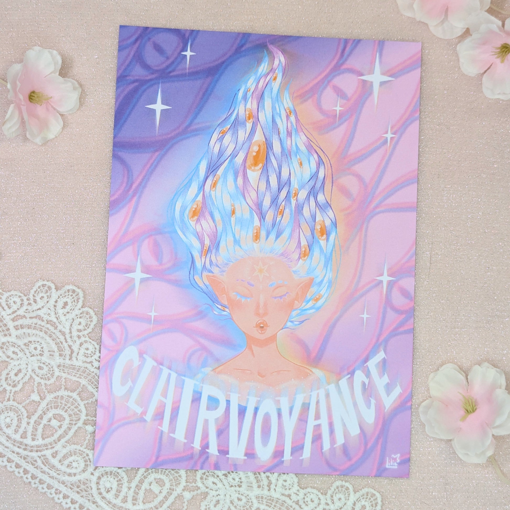 Print Clairvoyance Lilie Doigts de Fée