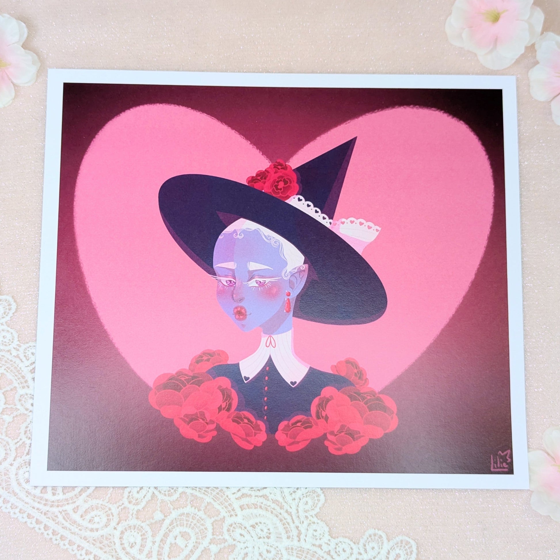 Print Valentine Witch Lilie Doigts de Fée