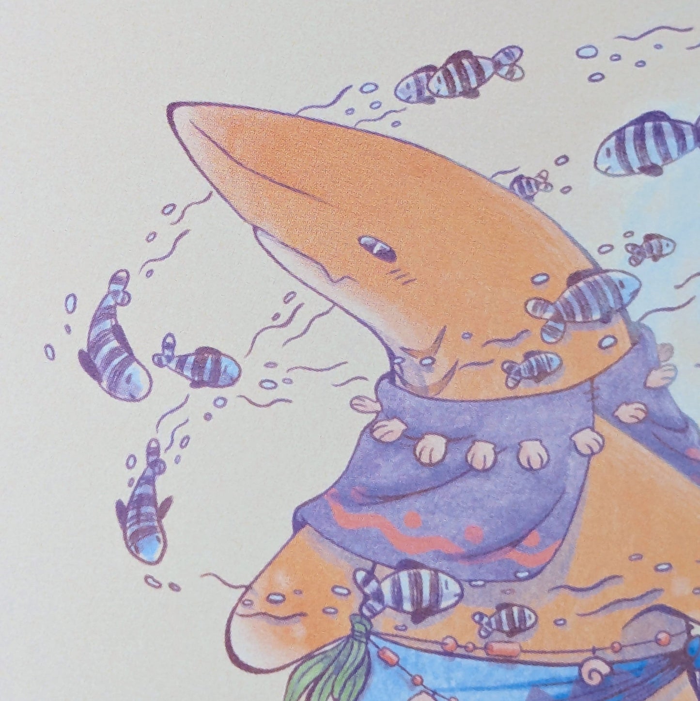 Print Requin Druide Lilie Doigts de Fée