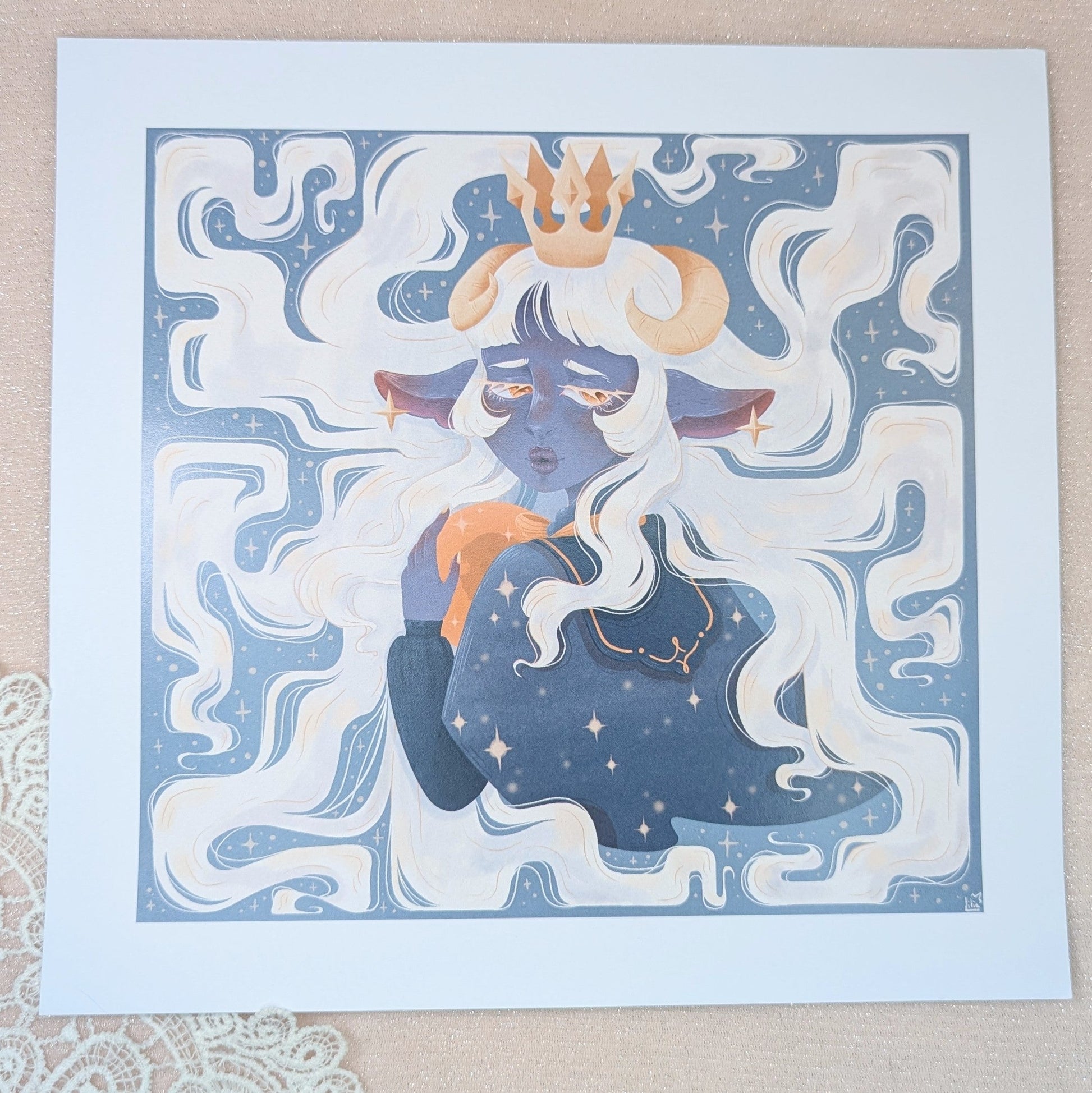 Print Chevelure d'Argent Lilie Doigts de Fée