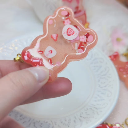 Porte-clés Cookies Fraise / Ourson