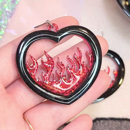 Boucles Coeur Enflammés