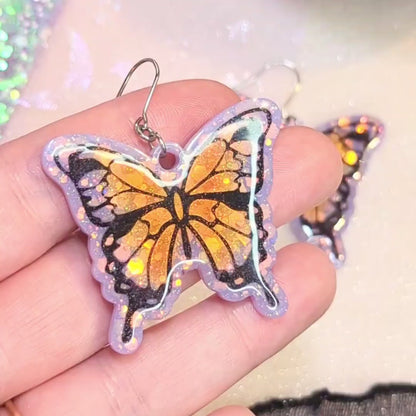 Boucles Papillons Lilas